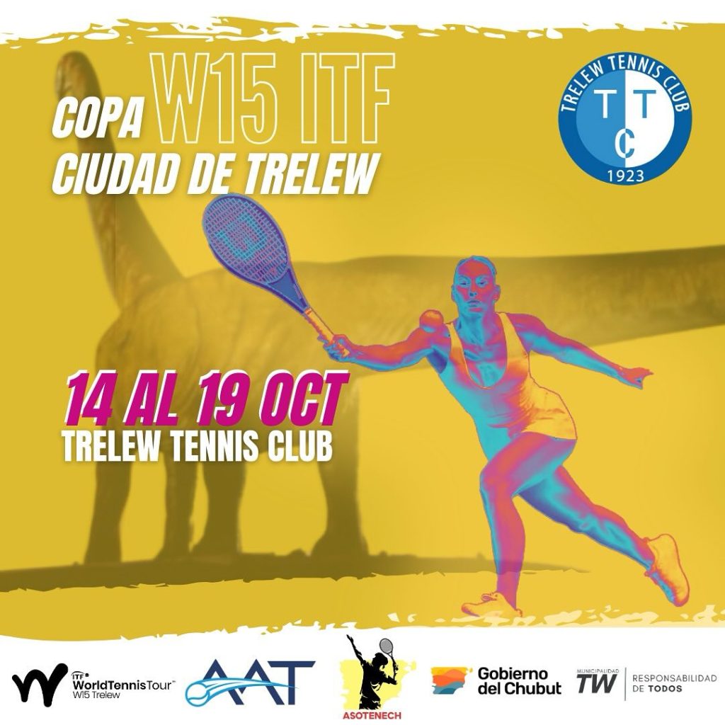 Trelew será sede del Torneo W15 ITF desde el lunes.