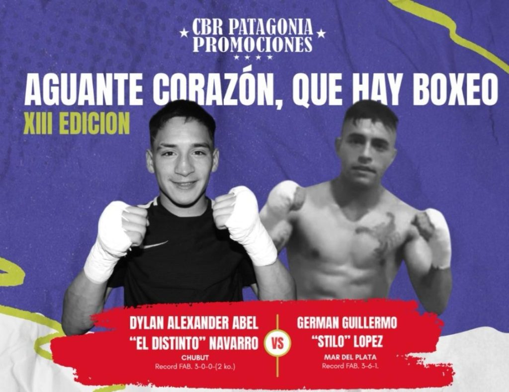 Dylan Navarro animará el combate estelar del festival "Aguante Corazón que hay boxeo".