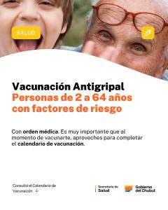Ya se aplicaron 55.000 vacunas antigripales en Chubut a grupos con factores de riesgo.