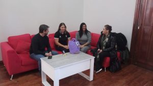 Candela Velázquez fue recibida por el intendente Merino.
